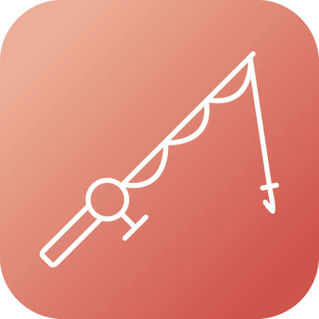 Beautiful Fishing Line Vector Iconのイラスト素材