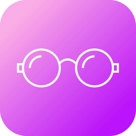 Beautiful Glasses Line Vector Iconのイラスト素材