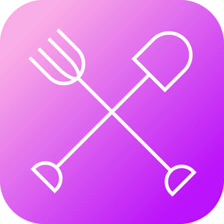 Beautiful Farming Line Vector Iconのイラスト素材