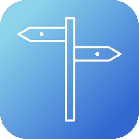 Beautiful Directions Line Vector Iconのイラスト素材