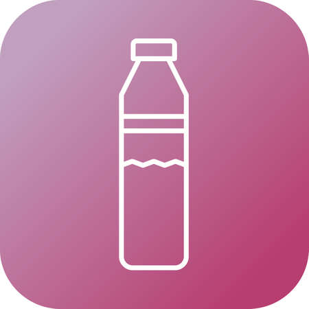 Beautiful Water Bottle Line Vector Iconのイラスト素材