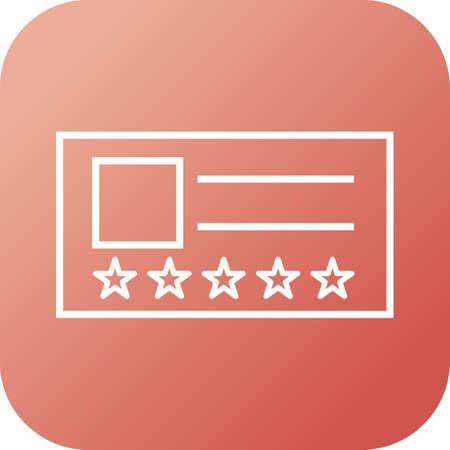 Beautiful Vip Card Line Vector Iconのイラスト素材