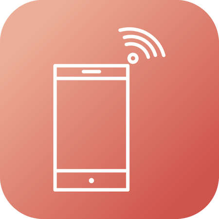 Beautiful Mobile Hotspot Line Vector Iconのイラスト素材