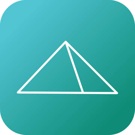 Beautiful pyramid Line Vector Iconのイラスト素材