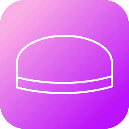 Beautiful Cap Line Vector Iconのイラスト素材