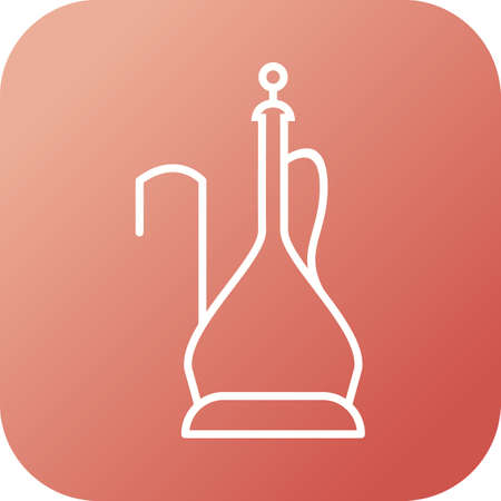 Beautiful Hookah Line Vector Iconのイラスト素材