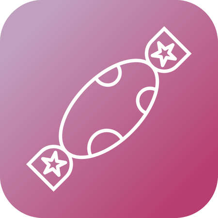 Beautiful Toffee Line Vector Iconのイラスト素材