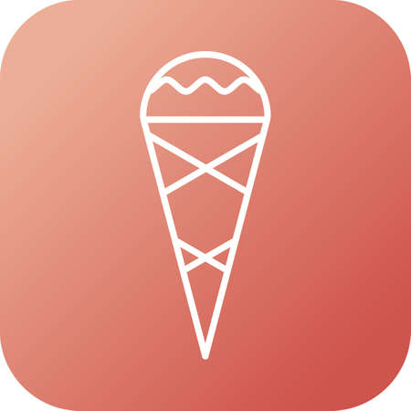 Beautiful Cone Line Vector Iconのイラスト素材