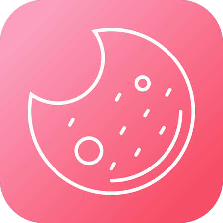 Beautiful Cookie Line Vector Iconのイラスト素材