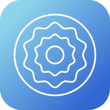 Beautiful Cookies Line Vector Iconのイラスト素材