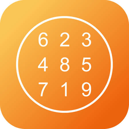 Beautiful Number Theory Line Vector Iconのイラスト素材