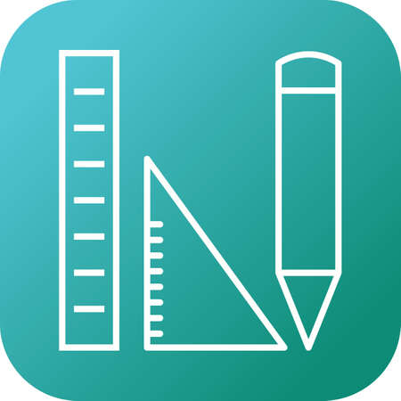 Beautiful Geometry tools Line Vector Iconのイラスト素材