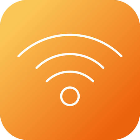 Beautiful Wifi Signal Line Vector Iconのイラスト素材