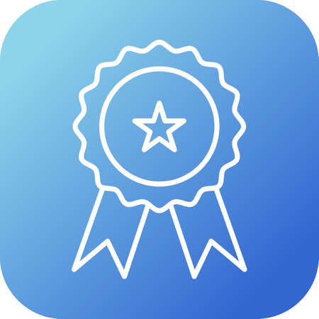 Beautiful Diploma Line Vector Iconのイラスト素材