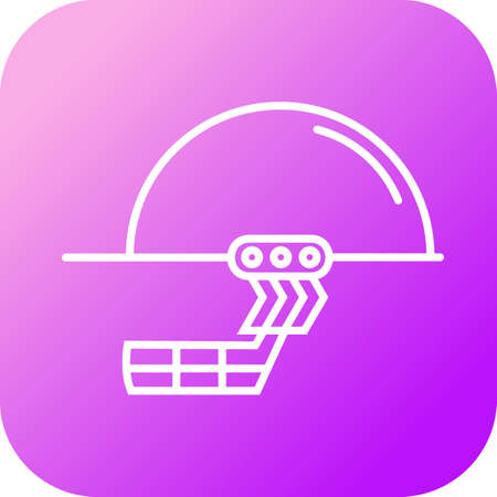 Beautiful Helmet Line Vector Iconのイラスト素材