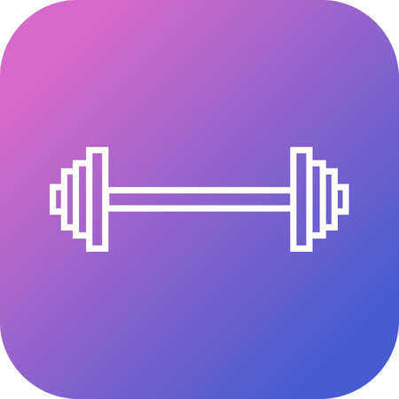 Beautiful Dumbles Line Vector Iconのイラスト素材