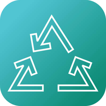 Beautiful Recycle Arrow Line Vector Iconのイラスト素材