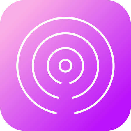 Beautiful Hotspot Signal Line Vector Iconのイラスト素材