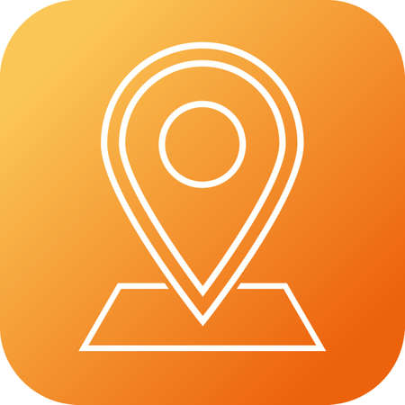 Beautiful Mark Place Line Vector Iconのイラスト素材