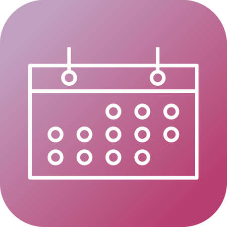 Beautiful Calendar Line Vector Iconのイラスト素材