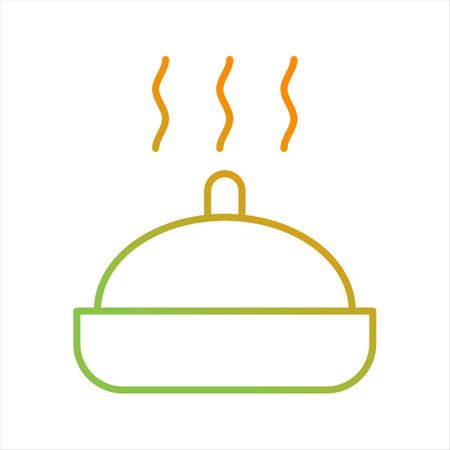 Beautiful Hot Food Line Vector Iconのイラスト素材