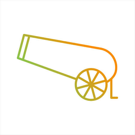 Beautiful Cannon Line Vector Iconのイラスト素材