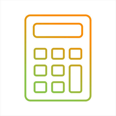Beautiful Calculator Line Vector Iconのイラスト素材