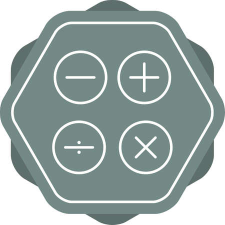 Beautiful Math Symbols Line Vector Iconのイラスト素材