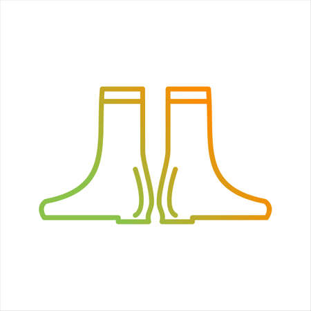 Beautiful Long boots Line Vector Iconのイラスト素材
