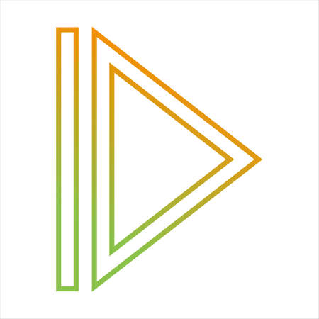 Beautiful Arrow Next Line Vector Iconのイラスト素材