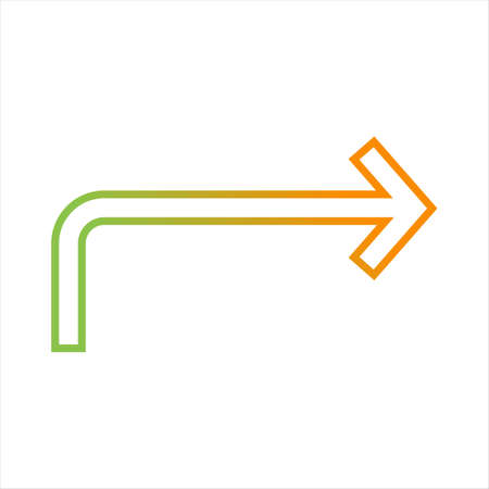 Beautiful To Left Arrow Line Vector Iconのイラスト素材