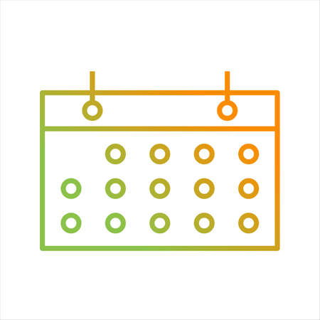 Beautiful Calendar Line Vector Iconのイラスト素材