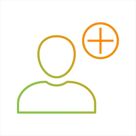 Beautiful Create User Line Vector Iconのイラスト素材