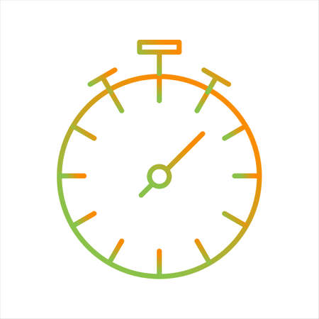 Beautiful Clock Line Vector Iconのイラスト素材