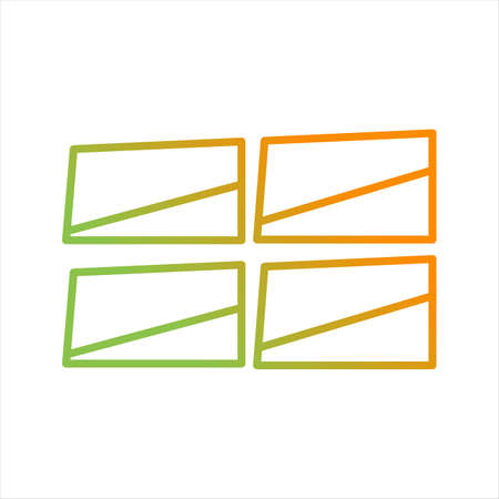 Beautiful Windows Line Vector Iconのイラスト素材