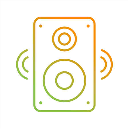 Beautiful Speaker Line Vector Iconのイラスト素材