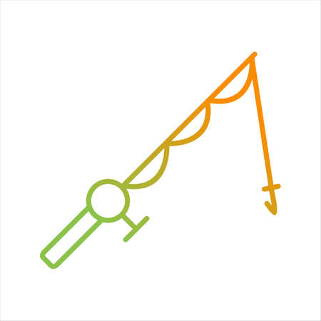 Beautiful Fishing Line Vector Iconのイラスト素材