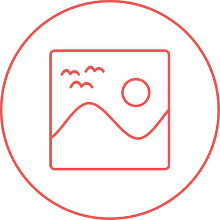 Beautiful Gallery Line Vector Iconのイラスト素材