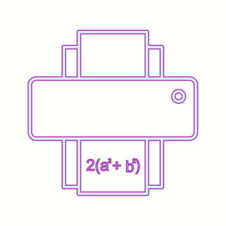 Beautiful Printer Line Vector Icon