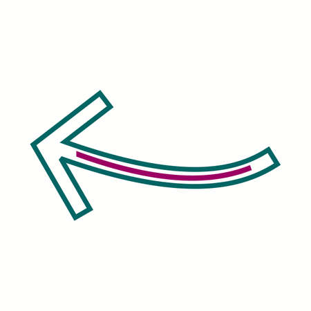 Beautiful Arrow Pointing Left Line Vector Icon
