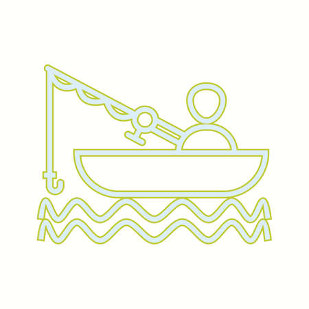 Beautiful Fishing Line Vector Iconのイラスト素材