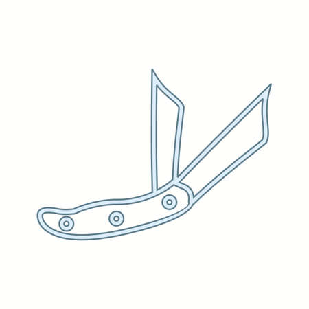 Beautiful Knife Line Vector Iconのイラスト素材