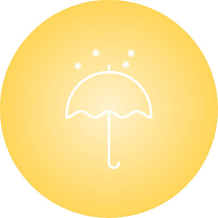 Beautiful Umbrella Line Vector Iconのイラスト素材