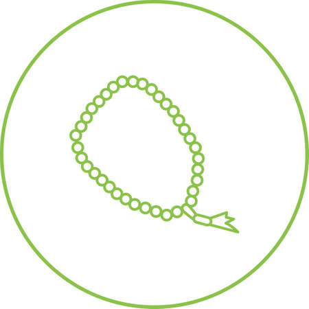 Beautiful Prayer Bead Line Vector Iconのイラスト素材