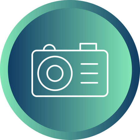 Beautiful Camera Line Vector Iconのイラスト素材