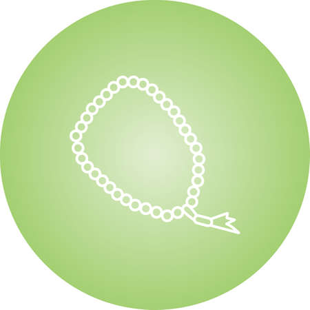 Beautiful Prayer Bead Line Vector Iconのイラスト素材