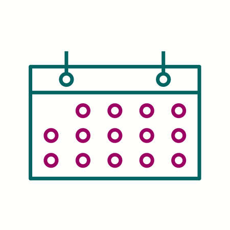 Beautiful Calendar Line Vector Iconのイラスト素材
