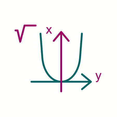 Beautiful algebra Line Vector Iconのイラスト素材