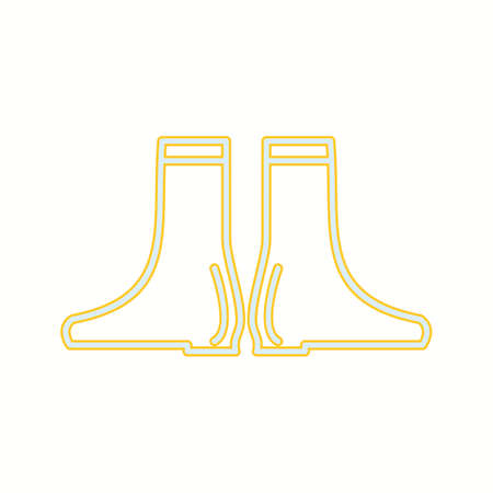 Beautiful Long boots Line Vector Iconのイラスト素材