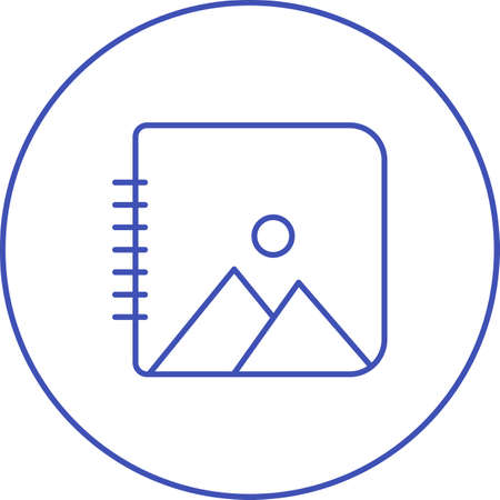 Beautiful Photo Album Line Vector Iconのイラスト素材